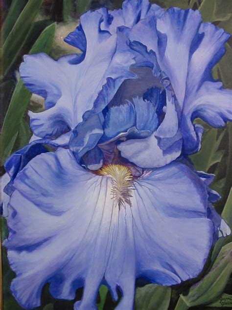 blue iris, acrylic painting by Gwynneth Guerriero | Watercolor flowers ...