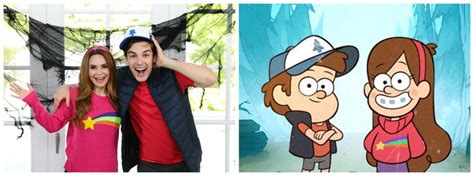 Mabel and Dipper Pines Costume | Sibling halloween costumes, Gravity ...