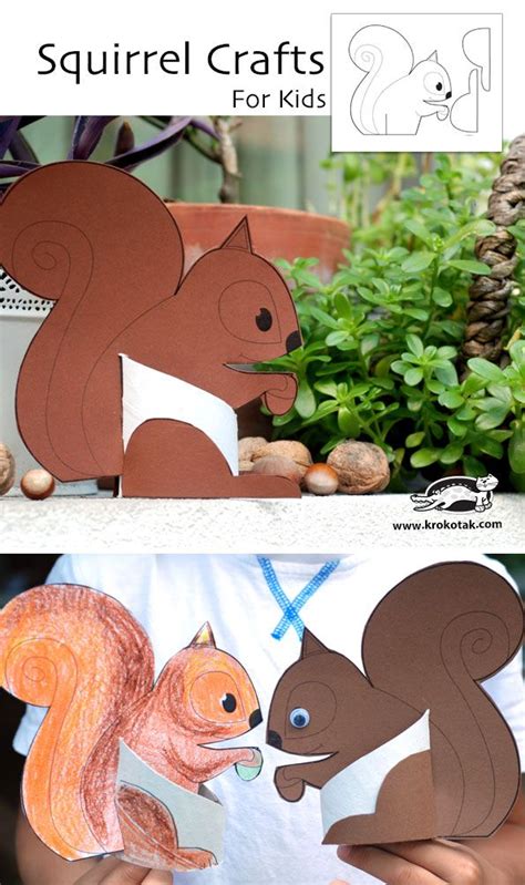 Squirrel Crafts for Kids | Crafts for kids, Preschool crafts, Fall ...