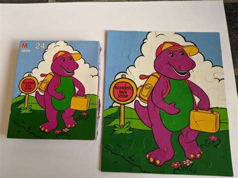 Vintage 1993 Barney School Puzzle | Etsy