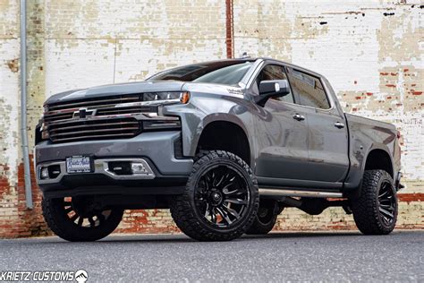 Lifted 2019 Chevy Silverado 1500 with 4 Inch Rough Country Lift Kit and ...