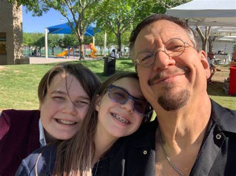 Penn Jillette with his son, Zolten, left, and daughter, Moxie CrimeFighter.