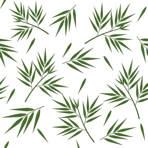 Bamboo leaf pattern, color vector illustration 7396171 Vector Art at ...