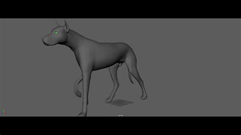 Dog Walk Cycle animation (first attempt) - YouTube