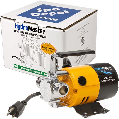 HydroMaster Hot Tub Spa Water Draining Transfer Pump with Clearview ...