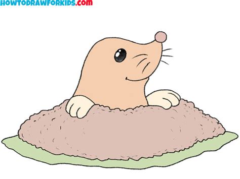 How to Draw a Mole - Easy Drawing Tutorial For Kids