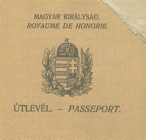 1931 Kingdom of Hungary Passport – The World Passport Museum