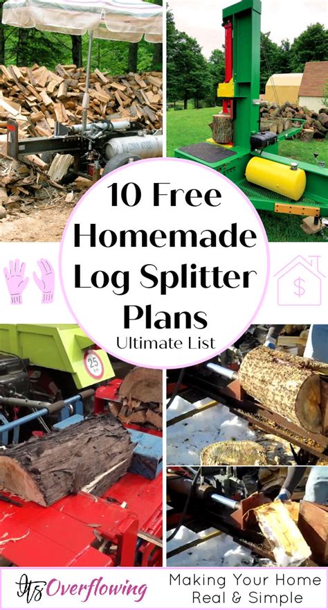 10 Homemade Log Splitter Plans (Build DIY Wood Splitter)