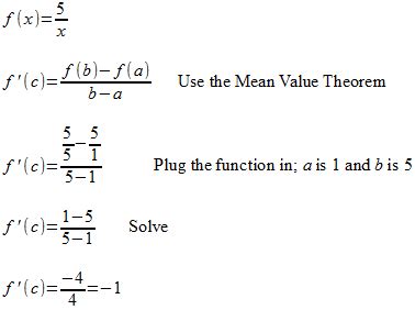 Mean Value Theorem