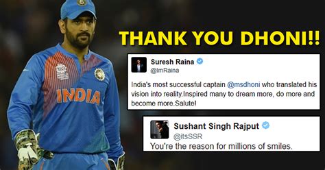 Dhoni Resigns As Indian Cricket Captain! Here's How Cricketers Reacted ...