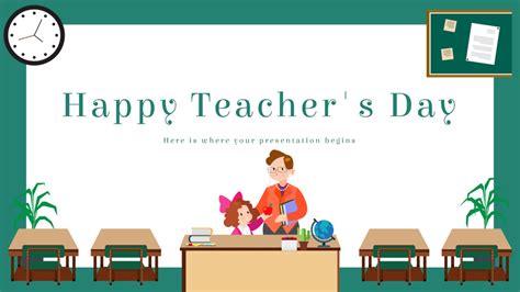 Cartoon Style Happy Teachers Day Universal Ppt Dynamic Template Google ...