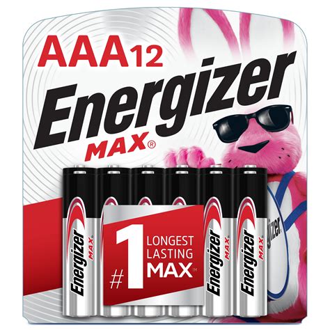 Energizer MAX AAA Batteries (12 Pack), Triple A Alkaline Batteries ...