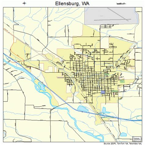 Ellensburg Washington Street Map 5321240