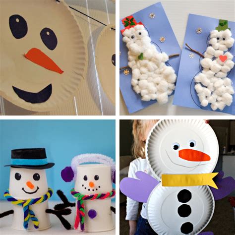 12 manualidades de muñeco de nieve divertidas y fáciles para niños ...