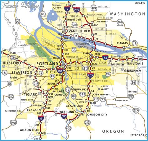 Portland Map - TravelsFinders.Com