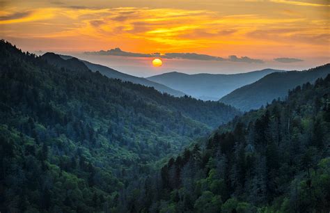 Smoky Mountains Sunset - Great Smoky Mountains Gatlinburg TN Photograph ...