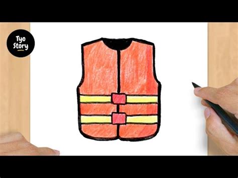 #168 How to Draw a Life Jacket - Easy Drawing Tutorial - YouTube