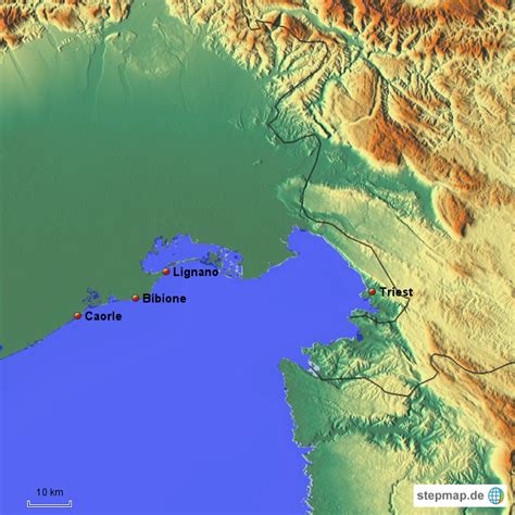 StepMap - Bibione - Landkarte für Deutschland