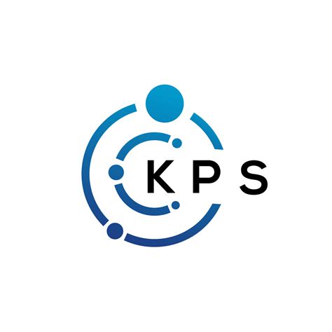 diseño de logotipo de tecnología de letras kps sobre fondo blanco. kps ...