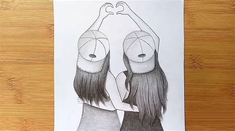 Pencil Sketch Bff Simple Cute Drawings Easy / Drawing sketches art ...