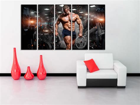 Gym Wall Art Gym Canvas Gym Wall Decor Canvas Set of Gym Gym | Etsy