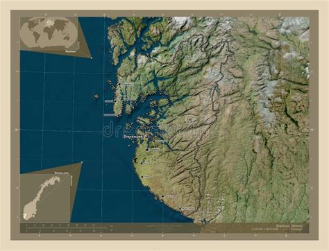 Rogaland, Norway. High-res Satellite. Labelled Points of Cities Stock ...