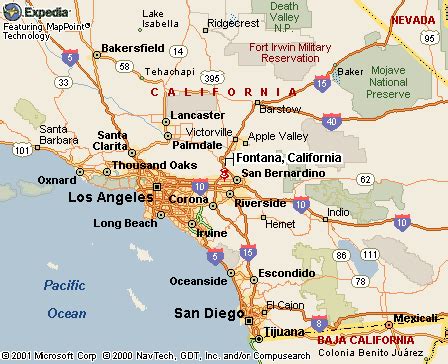 Fontana California Map