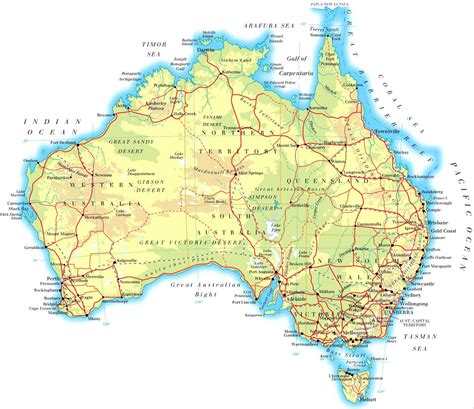 Mapas Imprimidos de Australia con Posibilidad de Descargar