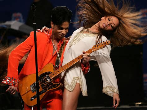 Prince Performs During 2007 Super Bowl Halftime Show