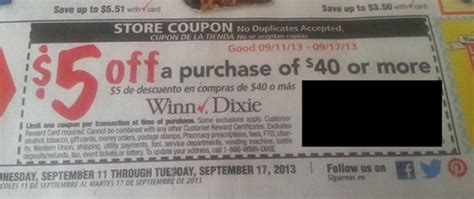 $5 off $40 Winn Dixie Coupon in Today's Mailed Ad - AddictedToSaving.com