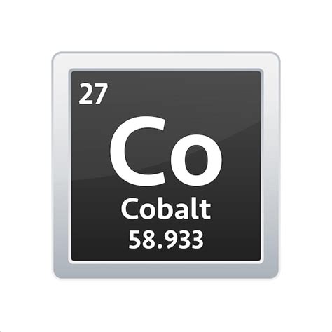 Premium Vector | Cobalt symbol Chemical element of the periodic table ...