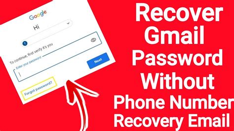 How to recover Gmail password without phone number/recovery email ...