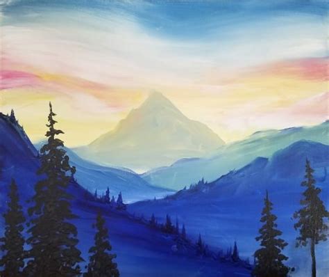 Mountain Majesty at Lucky Strike Orange - Paint Nite Events near Orange ...