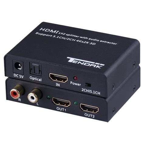 Tendak 4K HDMI 1x2 Splitter with Audio Converter - DTS/Dolby Support ...