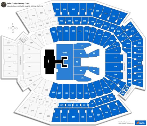 Lincoln Financial Field Seating Chart Luke Combs | Portal.posgradount ...