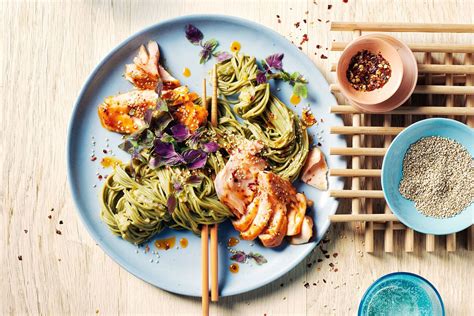 Soba With Herb-Crusted Grilled Salmon Fillet Bowl | lupon.gov.ph