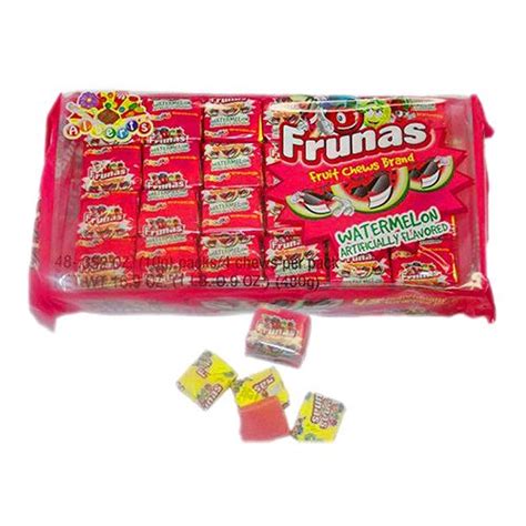 Frunas Watermelon Fruit Chews - Pack of 48 - All City Candy