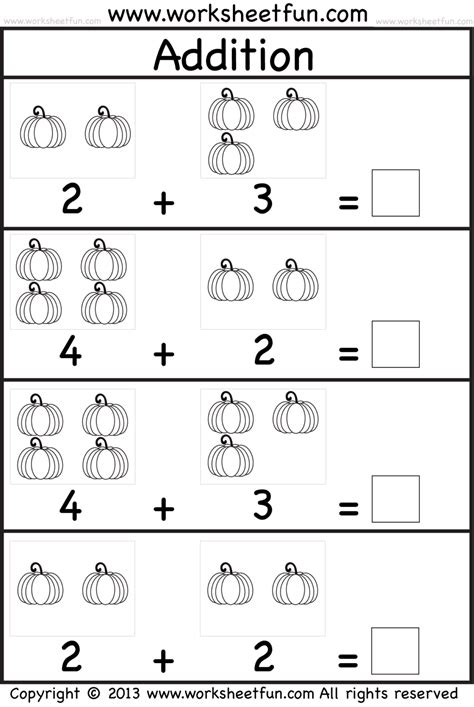 Math For Pre K Worksheets