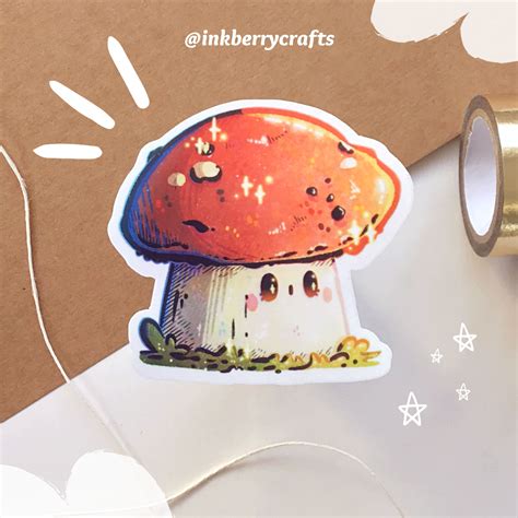 Mushrooms Stickers Kawaii Plant Sticker Quirky Stickers - Etsy | Etsy ...