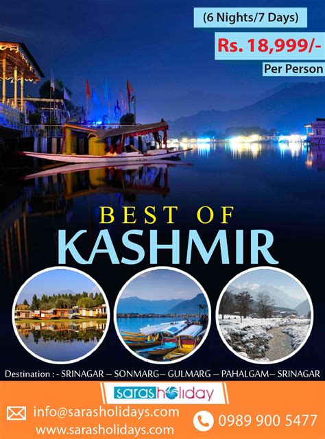 Enjoy Natural Beauty of Kashmir Tour Package Special Offers @ Rs 18,499 ...