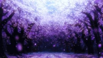 Purple Falling Petals | Anime scenery wallpaper, Anime scenery