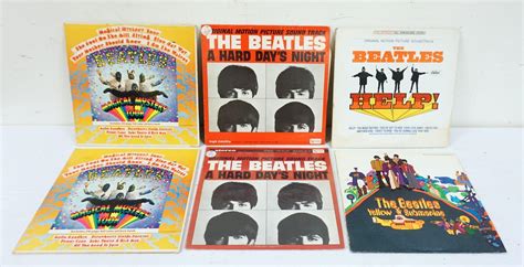 At Auction: LOT OF 6 BEATLES VINYL ALBUMS