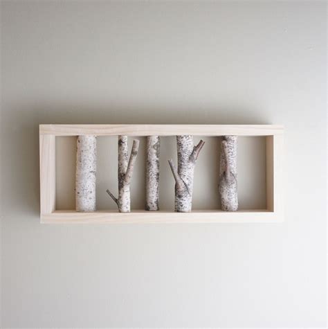 natural white birch forest wall art - birch branch, birch log, wall ...