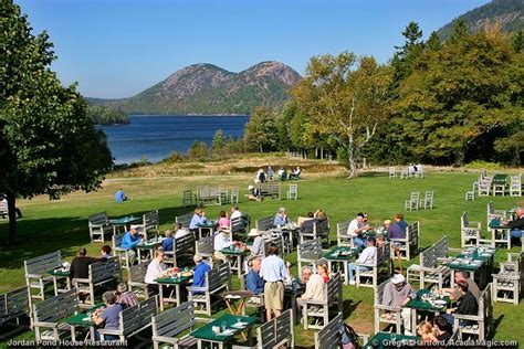 Tea and popovers on the lawn of the Jordan Pond House in Acadia Arcadia ...