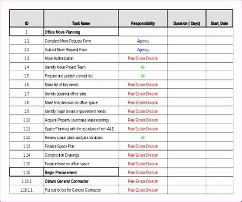 Office Move Project Plan - All Business Templates