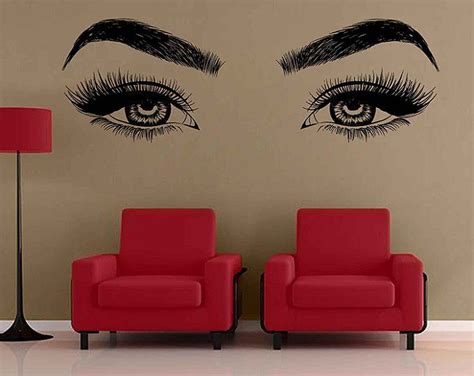 Eyes Wall Decals Eyelashes Wall Sticker Make Up Wall Decal | Etsy ...