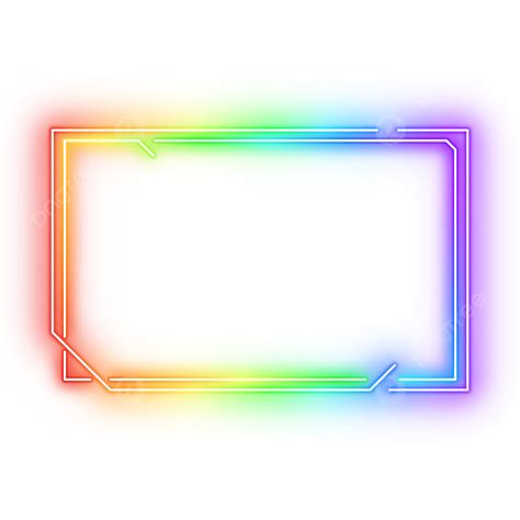 Neon Rainbow Color Frame Clipart, Neon Rainbow, Neon, Rainbow PNG and ...