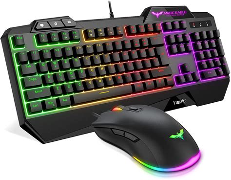 Wired Gaming Keyboard Mouse Combo LED Rainbow