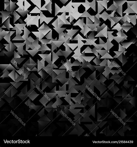 Black and white geometric triangular background Vector Image