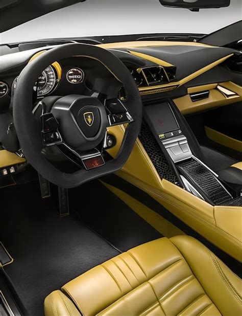 Lamborghini interior com todos os consoles | Foto Premium